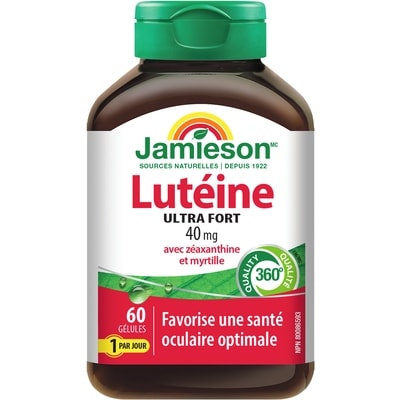 Jamieson Lutéine 40 mg Avec Zéaxanthine et Myrtille 60 ea, 0,47 $/1ch