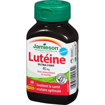 Lutéine 40 mg Avec Zéaxanthine et Myrtille