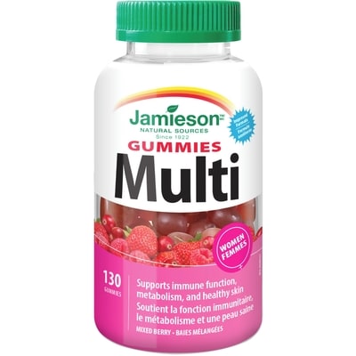 Jamieson Multi Gummies pour Femmes 130 ea, 0,11 $/1ch