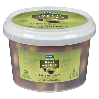 Sardo Olives Party Mix     1 l, $1.10/100ml