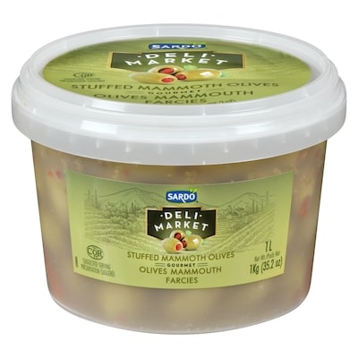 Sardo Stuffed Mammoth Olives 1 l, $1.10/100ml