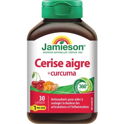 Jamieson Cerise Aigre et Curcuma 30 ea, 0,44 $/1ch