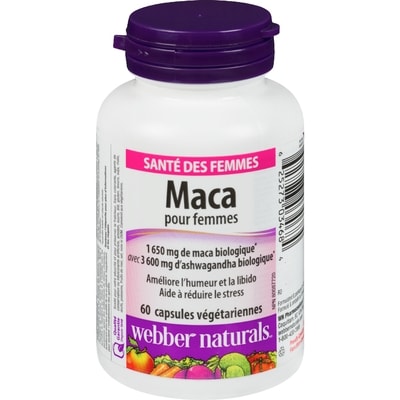 Webber Naturals Maca pour femmes 60 ea, 0,55 $/1ch