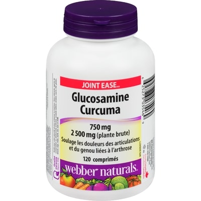 Webber Naturals Glucosamine et curcuma 750 mg 120 ea, 0,25 $/1ch