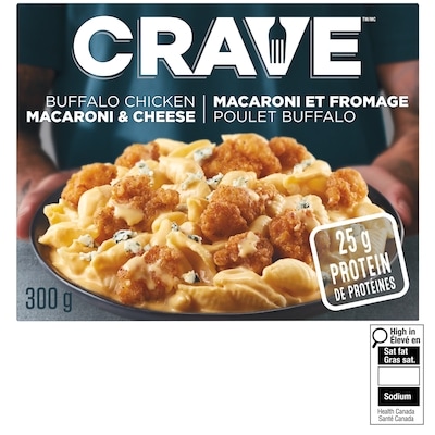 Crave Buffalo Chicken Mac & Cheese Frozen Meal 300 g, $2.33/100g