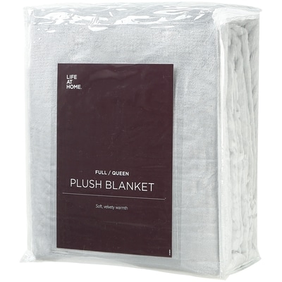 Life at Home Velvet Blanket 90x90 Full/Queen 1 ea, $30.00/1ea