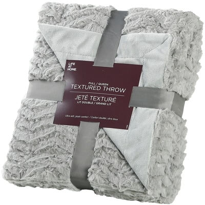 Life at Home Ultra-Soft Textured Throw, Full/Double, Grey 1 ea, $35.00/1ea