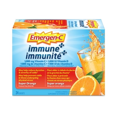 Emergen C Emergen-C Immune + Super Orange 24 ea, $0.79/1ea