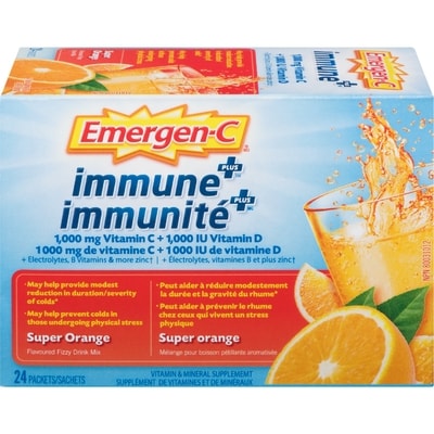Emergen-C Emergen-C Immune + super orange 24 ea, 0,75 $/1ch