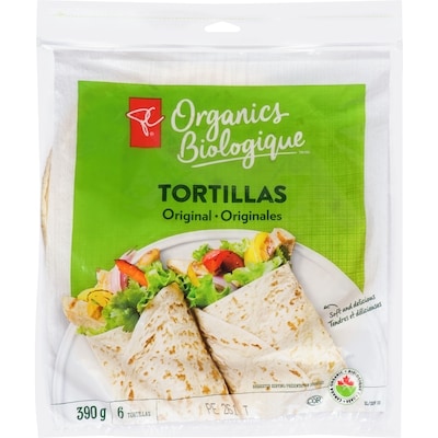 PC Organics Original Tortillas Organic 390 g, $1.15/100g