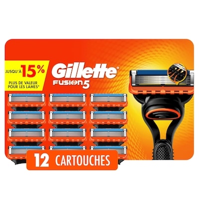 Gillette Cartouches de rechange de rasoir  pour hommes, 12 cartouches de rechange 12 ea, 4,92 $/1ch