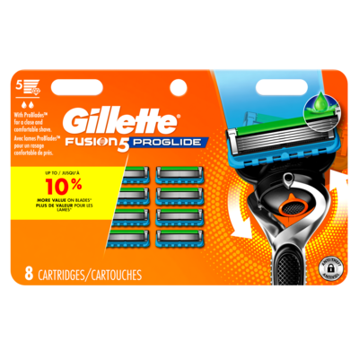 Gillette ProGlide Razor Refills for Men, 8 Razor Cartridges for FlexBall Razor Handle, 5-Blade Razor Blades, Precision Trimmer for Men 8 ea, $6.44/1ea