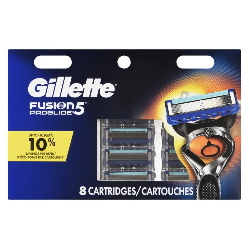 ProGlide Razor Refills for Men, 8 Razor Cartridges for FlexBall Razor Handle, 5-Blade Razor Blades, Precision Trimmer for Men