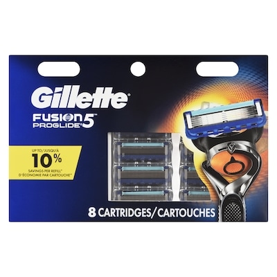 Gillette Cartouches de rechange de rasoir  ProGlide pour hommes, 8 cartouches de rasoir pour manche de rasoir Flex-pivot, cartouches à 5 lames de rasoir, lame de précision pour hommes 8 ea, 6,25 $/1ch