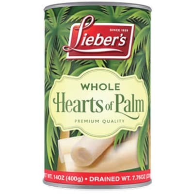 Lieber’s Coeurs de palmier, entiers casher 400 g, 2,00 $/100g