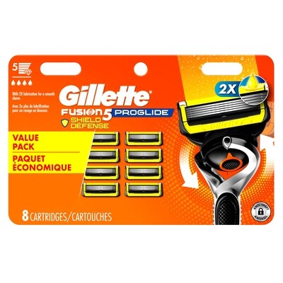 Gillette Rasoir ProGlide Shield pour hommes, 8 cartouches de rechange, rasoir à 5 lames pour hommes avec lame de précision 8 ea, 6,62 $/1ch