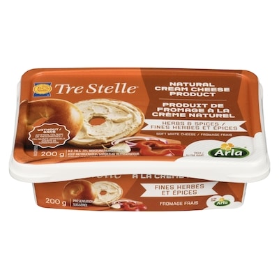 Tre Stelle Fromage à la crème fines herbes et épices 200 g, 2,75 $/100g