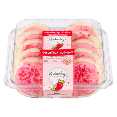 Kimberley's Bakeshoppe Vanilla Frosted Strawberry Cookies 383 g, $1.30/100g