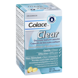 Colace Caspules transparentes de docusate de sodium 60 ea, 0,31 $/1ch