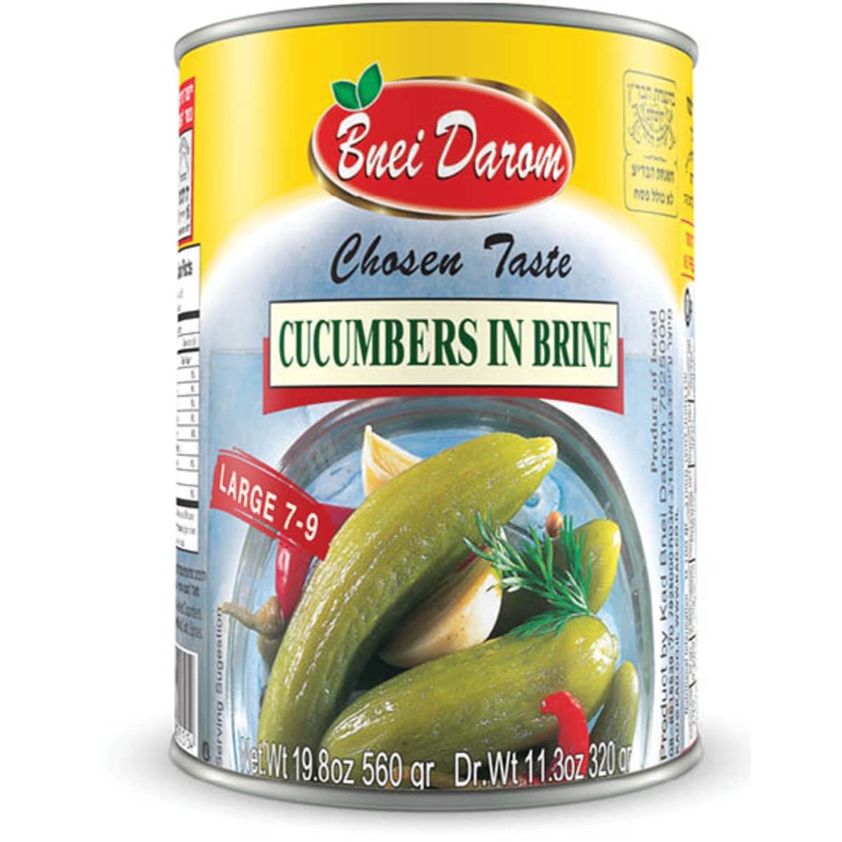 Bnei Darom Cucumber in Brine 560 g, $0.71/100g