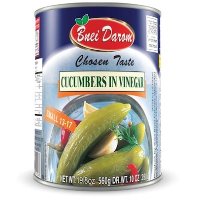 Bnei Darom Concombres au vinaigre (13-17) 560 g, 1,34 $/100g