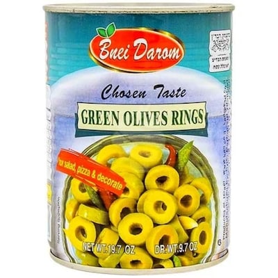 Bnei Darom Green Olives (Rings) 560 g, $1.16/100g