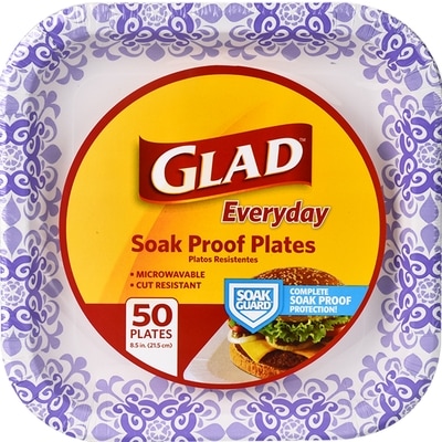 Glad Square Plates, 8.5" Victorian Purple 1 ea, $0.19/1ea
