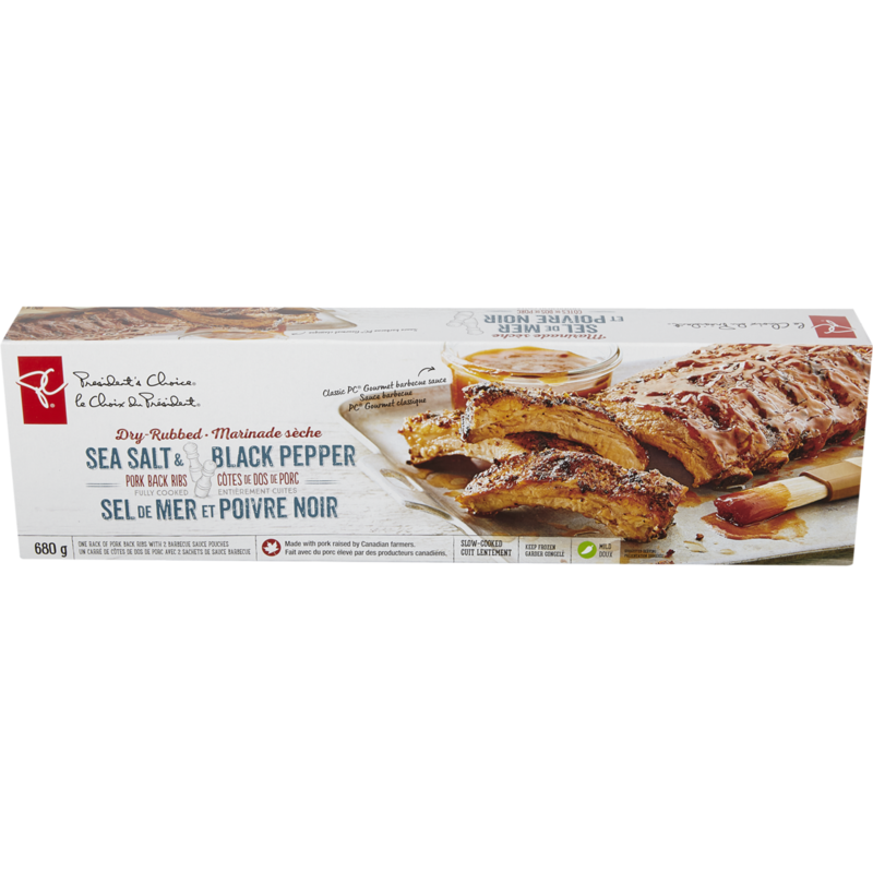 Dry-Rubbed Sea Salt and Black Pepper Pork Back Ribs