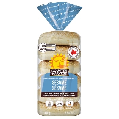 Country Harvest Bagel au sésame 450 g, 1,00 $/100g