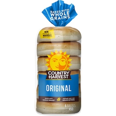 Country Harvest Original Bagels 450 g, $1.00/100g