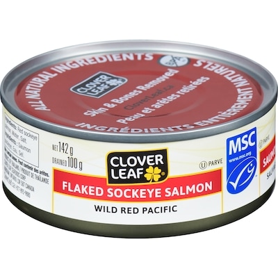 Clover Leaf Sockeye Salmon Wild Red Pacific 142 g, $4.57/100g