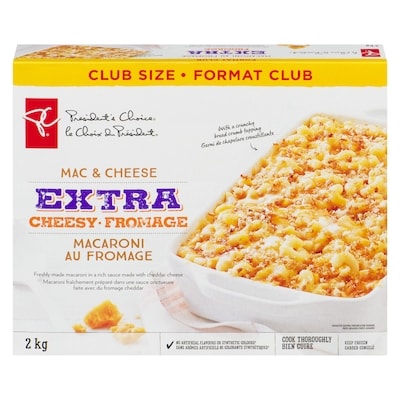 le Choix du Président Macaroni au fromage extra fromage, Format Club 2 kg, 0,87 $/100g