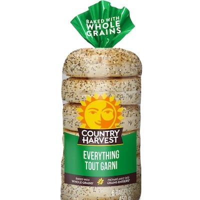 Country Harvest Bagel tout garni 450 g, 1,00 $/100g