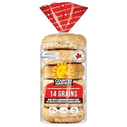 Country Harvest 14 Grains Bagels 450 g, $0.95/100g