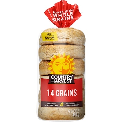 Country Harvest 14 Grains Bagel 450 g, $0.78/100g