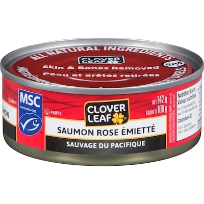 Clover Leaf Saumon rose sauvage du Pacifique Clover Leaf 142 g, 2,81 $/100g