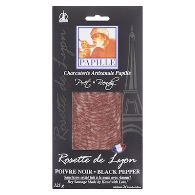 Papillon Rosette prétranchée, poivre noir 125 g, 7,99 $/100g