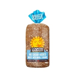 Country Harvest No Sugar Added White with Whole Grains Bread 600 g, $0.67/100g