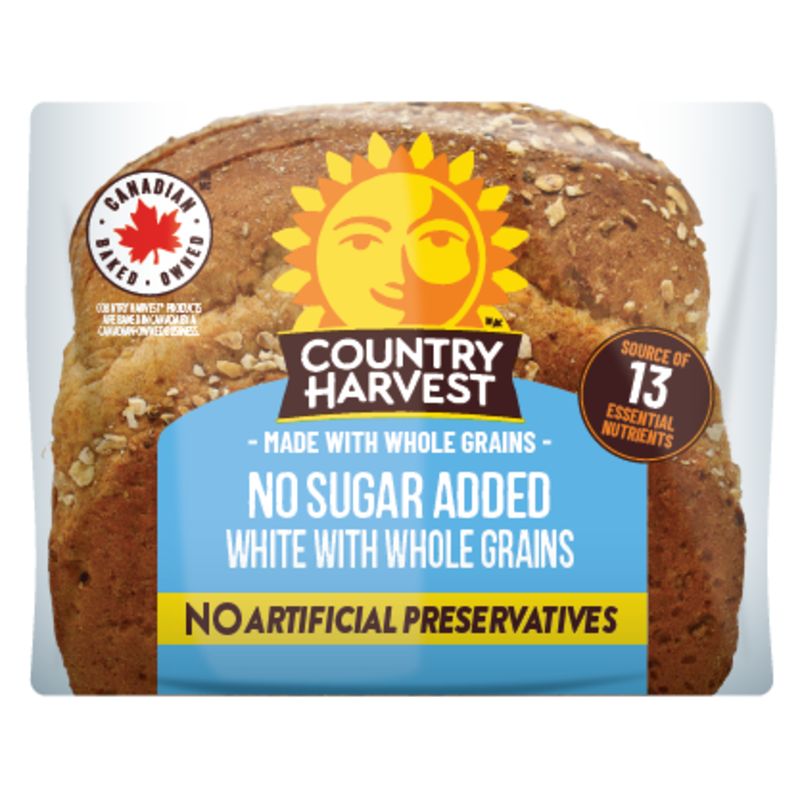 No Sugar Added White with Whole Grains Bread
