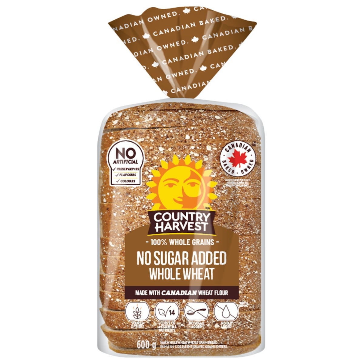 Country Harvest No Sugar Whole Wheat Sliced Bread