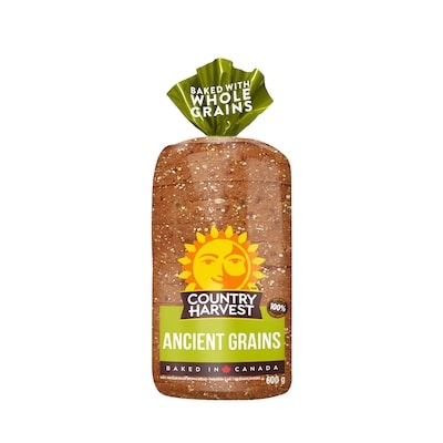 Country Harvest Ancient Grains with Red Fife Bread 600 g, $0.72/100g