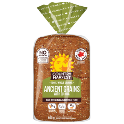 Country Harvest Ancient Grains with Red Fife Bread 600 g, $0.50/100g