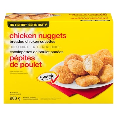 No Name Fully Cooked, Breaded Chicken Nuggets Cutlettes 908 g, $0.77/100g