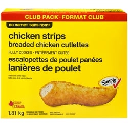 No Name Chicken Strips, Club Pack 1810 g, $0.66/100g
