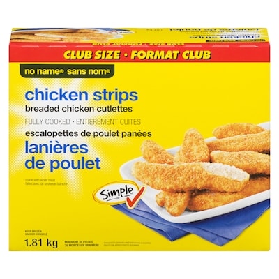 No Name Chicken Strips, Club Pack 1810 g, $0.77/100g
