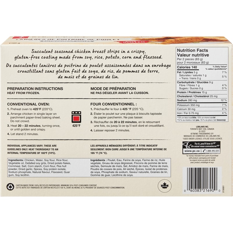 Chicken Breast Strips Gluten-Free