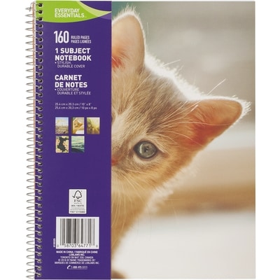 Everyday Essentials Cahier de notes à spirale, 8 x 10 1 ea, 3,50 $/1ch