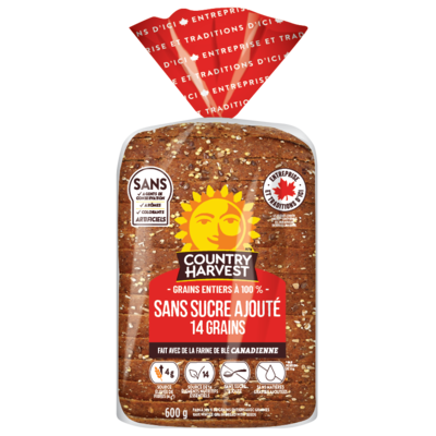 Country Harvest No Sugar 14 Grain Bread 600 g, $0.72/100g