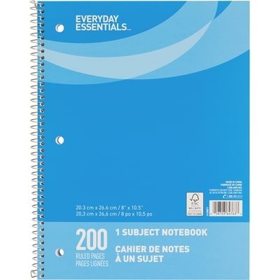 Everyday Essentials Cahier de notes, 200 pages 1 ea, 3,50 $/1ch