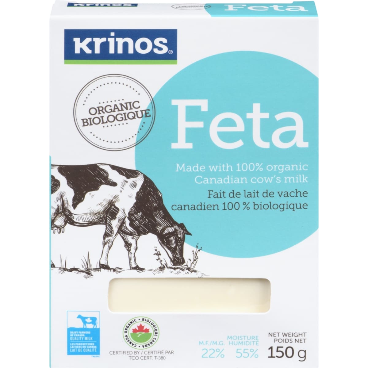 Krinos Organic Feta Cheese     150 g, $5.33/100g